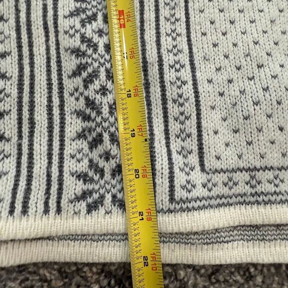 Vintage Espirit White Fair Isle Snowflake Sweater Medium - Picture 5 of 6